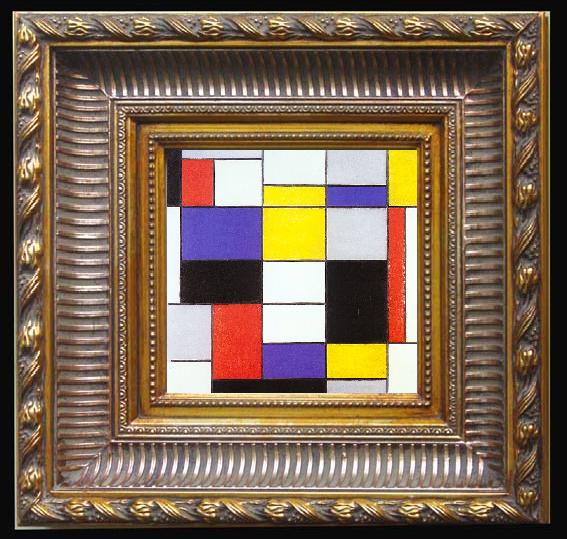 framed  Piet Mondrian Composition A, Ta024-3